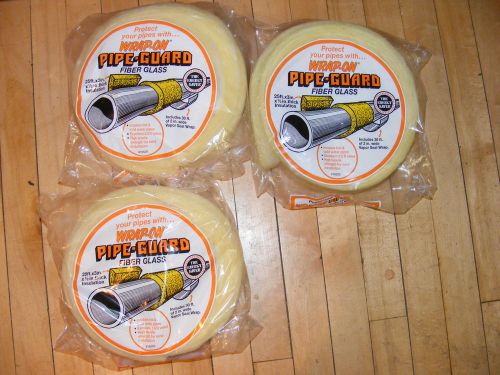 3-Fiber Glass Pipe Insulation 3&#034; wide X 25 ft. long X 1/2&#034; thick with vapor seal