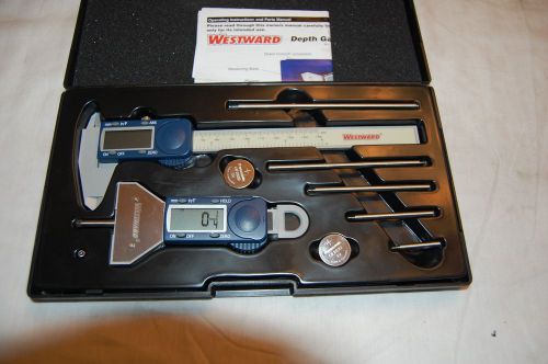 Westward depth gage &amp; electronic caliper kit 2ynk4 for sale