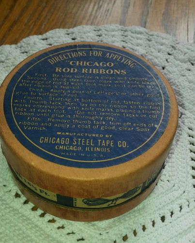 Vintage chicago leveling rod ribbon chicago steel tape co.