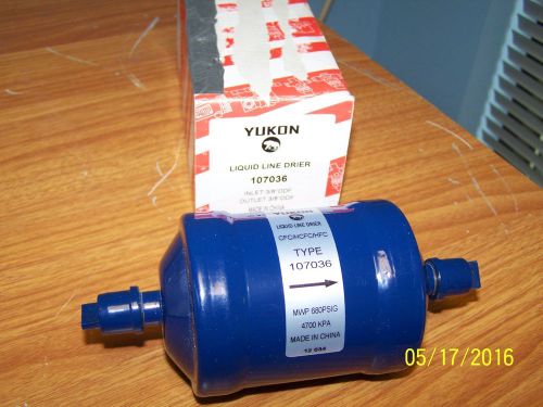Yukon 107036 liquid line drier inlet 3/8&#034; odf outlet 3/8&#034; odf for sale