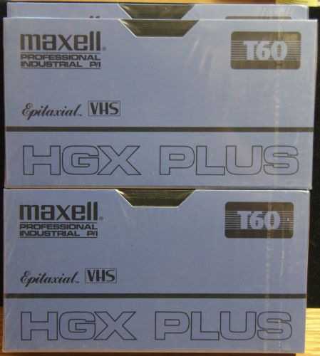 Maxell P/I ( professional &amp; industrial ) HGX T-60 VHS Tapes ( lot of 4 ) - New