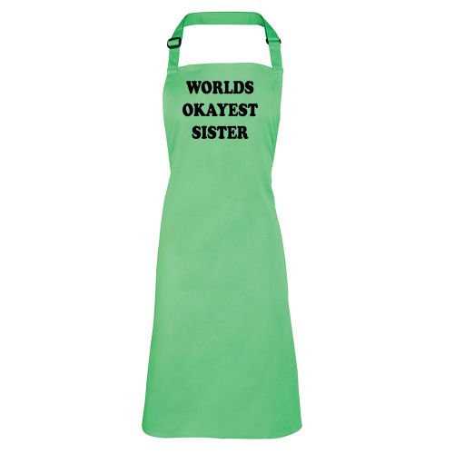Worlds Okayest Sister Apron Catering Chefwear Funny Geek TS362