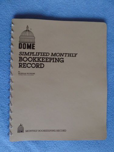Dome 11&#034; x 9&#034; simplified monthly bookkeeping record book #612 for sale
