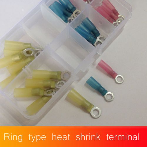 30 Pack Watertight Heat Shrink Ring Terminals &amp; Marine unique #10 Mixed case