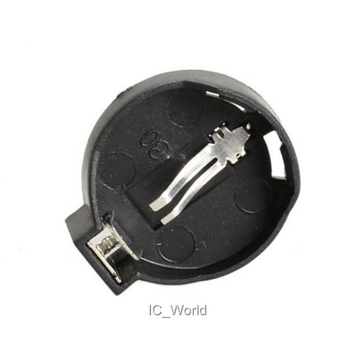 100 PCS New CR2025 CR2032 Button Coin Cell Battery Socket Holder Case Black