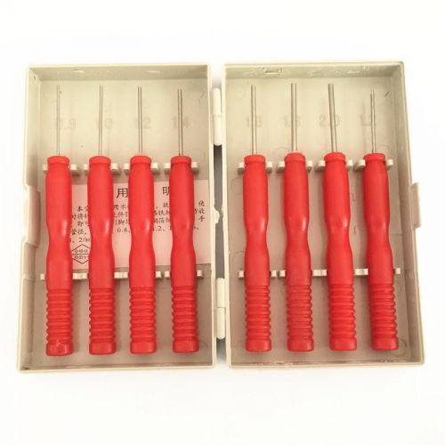 8PCS Hollow Needles Desoldering Tool Electronic Components Stainless Steel Red