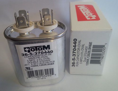 Rotom 36-5-370440 5mfd motor run capacitor 5mf New!