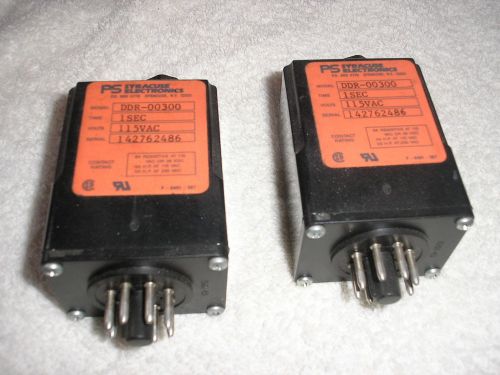 2 PS SYRACUSE ELECTRONICS DDR-00300 TIMING RELAYS, USED