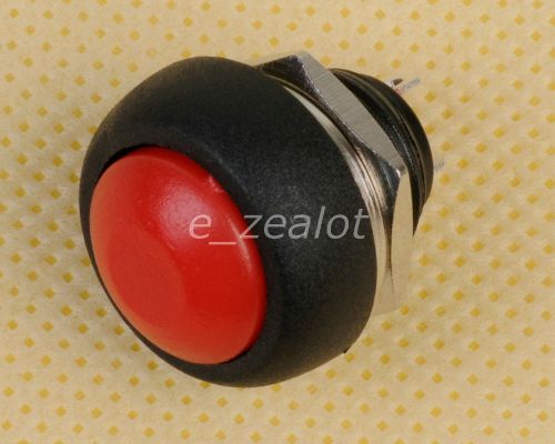 Red 12mm mini round waterproof lockless momentary push button switch perfect for sale