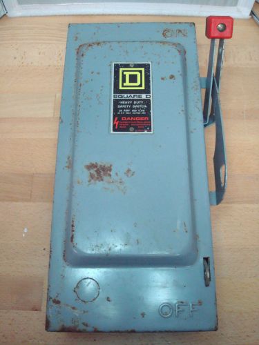 Used square d h361n 30 amp 600 volt 3 phase fusible safety disconnect series e1 for sale