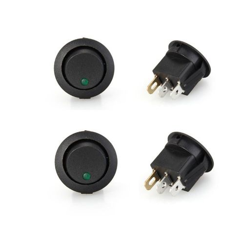 High quality 4 led rocker indicator switch 3 pin on-off 12v dc green for sale