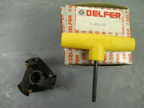 Delfer U.451030 Indexable Face Mill 1-1/2&#034; Multidex 45 Degree