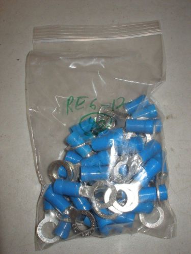 40 thomas &amp; betts t&amp;b re6-12 terminal ring tongue 1/2&#034; blue for sale