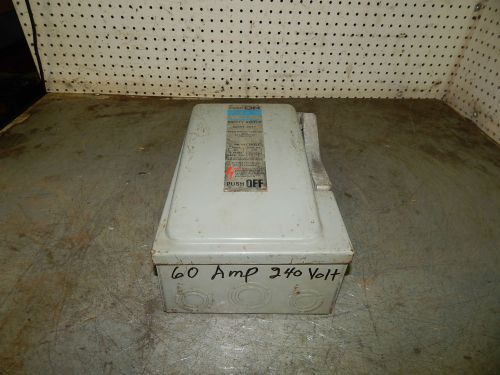 Gould ITE SN322 Fusible safety switch heavy duty 60 amp