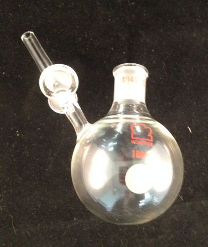 Kontes 100mL 14/20 Distillation Flask w/ Thermometer Well/Holder