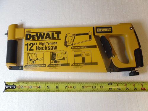 Dewalt 12&#034; hacksaw with high tension &amp; 12&#034; blade, dw3970 for sale