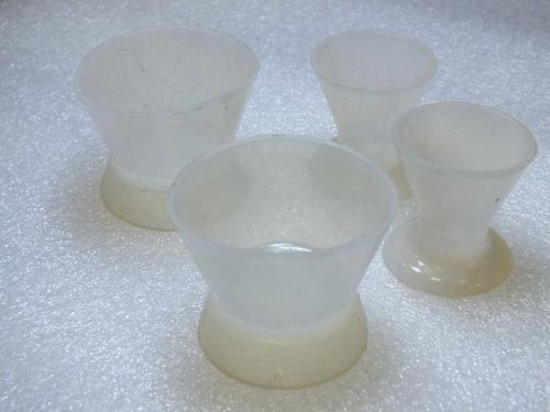 Mixing Bowl Cup Qty 4pcs Assorted New Dental Lab Silicone