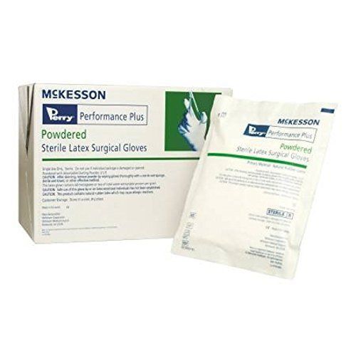 Box of 160 pairs: size 8 mckesson surgical gloves sterile powered latex 201580 for sale