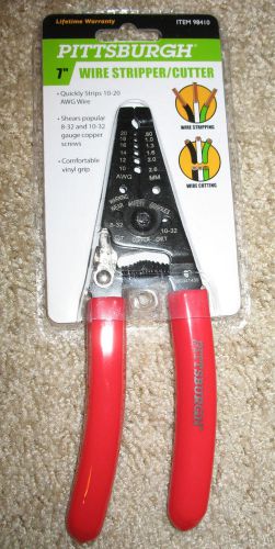 New 7&#034; wire stripper / cutter pittsburgh #98410 shears comfortable grip for sale