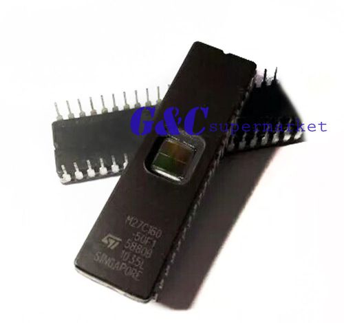 2pcs m27c160-50f1 st ic eprom uv 16mbit 100ns 42cdip m27c160 new d70 for sale