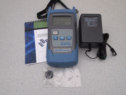 EXFO FPM-300 OPTICAL POWER METER w/ Power Adapter &amp; Manual