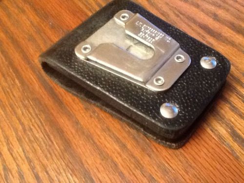 A w enterprises belt loop for radio holster leather for sale