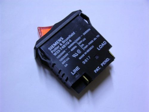 2 Siemens / P&amp;B W33-T481Q-5 5A Switch &amp; Circuit Breaker Combo