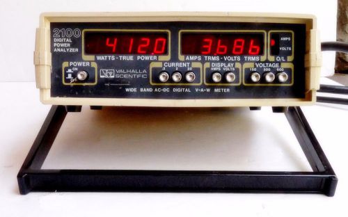 Valhalla scientific true rms  2100 digital power analyzer with manual, cable for sale