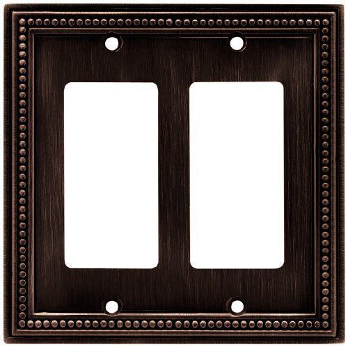 New liberty hardware 64405 beaded single decorator wall plate  venetian bronze for sale