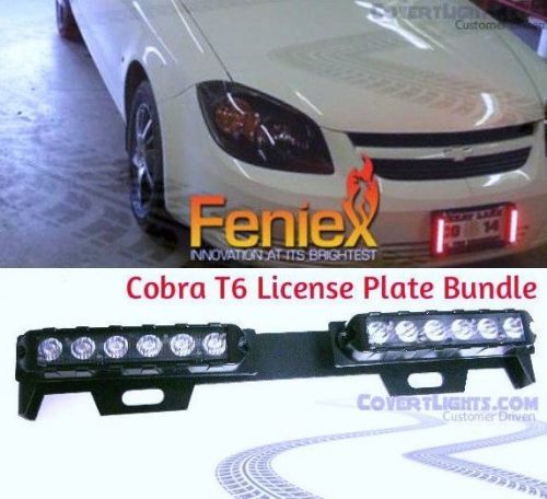 NEW Feniex COBRA T6  LED WARNING LIGHTS LICENSE Plate Bundle AMBER WHITE SPLITS