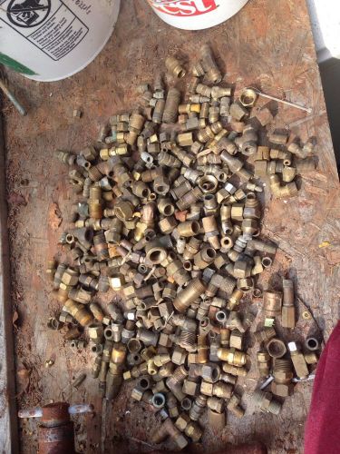 One Lot of Brass Fittings .... Over 300 Maybe 400 large and small pieces