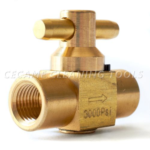 High pressure 1/4&#034; brass shut-off ball valve for truckmount carpet cleaning for sale