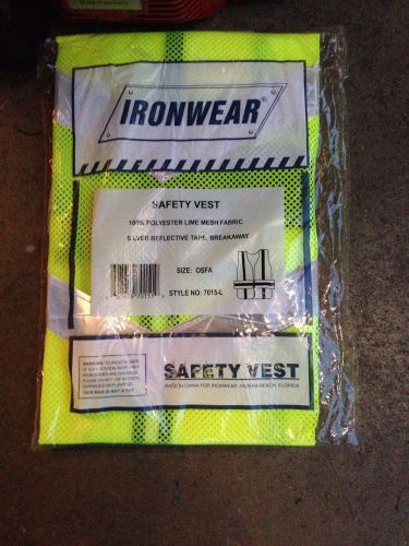 IRONWEAR SAFETY ONE-SIZE-FITS-ALL LIME MESH VEST