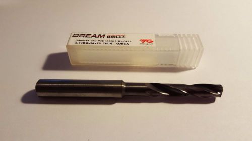 6.1mm [.240&#034;] YG-1 Dream Drill w/Coolant Thru 3XD #DH406061,TiAlN, 140 DEG, NEW