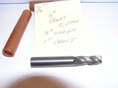 Draft cutter 7/16&#034; solid carbide - big dia. .407 - small dia. .372 dia. for sale