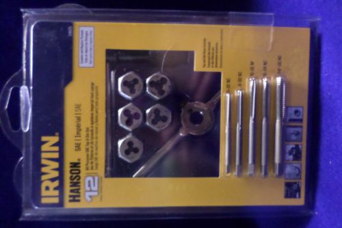 IRWIN HANSON 12PC ALL PURPOSE SAE TAP AND DIE SET BRAND NEW (EB51) (A)