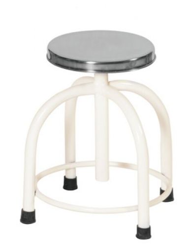 PATIENT REVOLVING STOOL S.S.TOP HEIGHT ADJUSTABLE 4LEGS POWDER COATED ROBUST