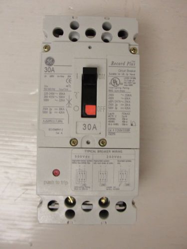 New GE Circuit Breaker, FCN36TE030R, removed from unused panel