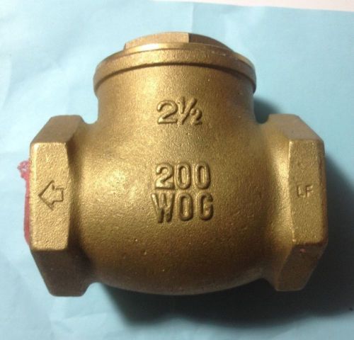 &gt;new&lt; matco 2 1/2&#034; threaded brass swing check valve  200 wog for sale