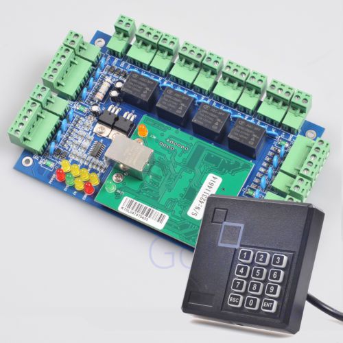 TCP/IP Door Entry Access Network Control Board Panel + Software + RFID Keypad
