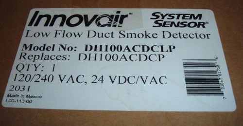 SYSTEM SENSOR INNOVAIR AIR DUCT SMOKE DETECTOR MODEL DH100ACDCLP FIRE ALARM NEW