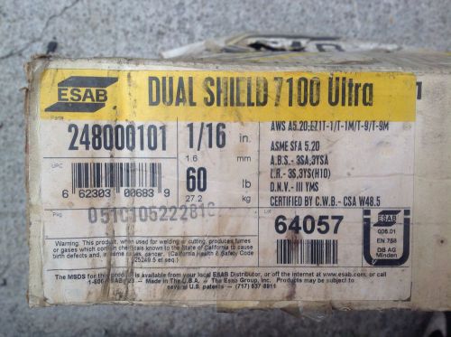1/16&#034; ESAB Dual Shield 7100 Ultra Gas Shielded Flux Core Carbon Steel Tubular