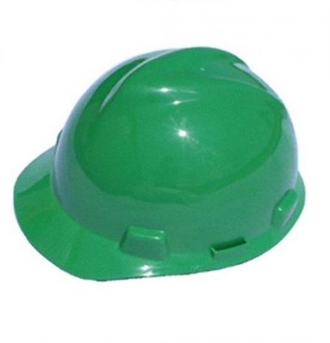 Msa 475362 v-gard slotted cap hard hat with fastrac ratchet suspension green for sale