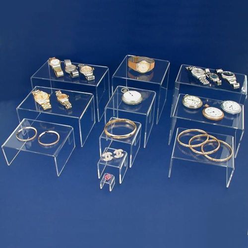 11 acrylic riser jewelry display showcase stands for sale