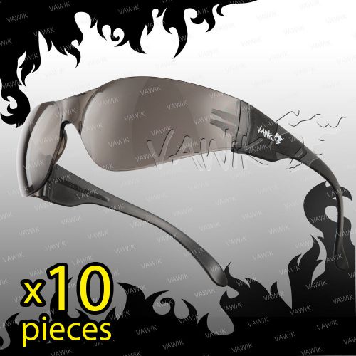 Vawik protective eyewear safety spectacles smoke lens black frame 10 pairs ? for sale