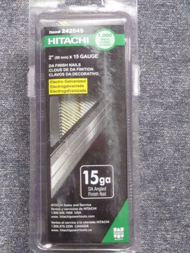 TWO Hitachi DA Finish Nails  #24204S 15 GA Galv 2&#034; X 15 ga Pkgs of 1000