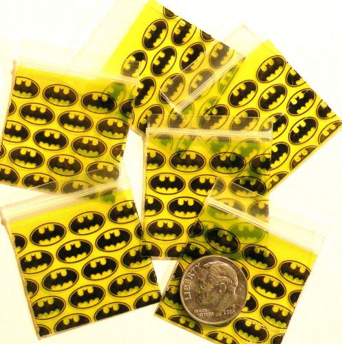 200 mini ziplock bags 1.25 x 1.25 inch Batman Baggies 125125  Apple reclosable