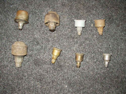 Collection of Eight Vintage Antique Brass Greaser/Oiler for Hit &amp; Miss Engines