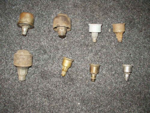 Collection of Eight Vintage Antique Brass Greaser/Oiler for Hit &amp; Miss Engines
