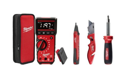 Electricians combo kit multimeter voltage detector utility knife screwdriver new for sale